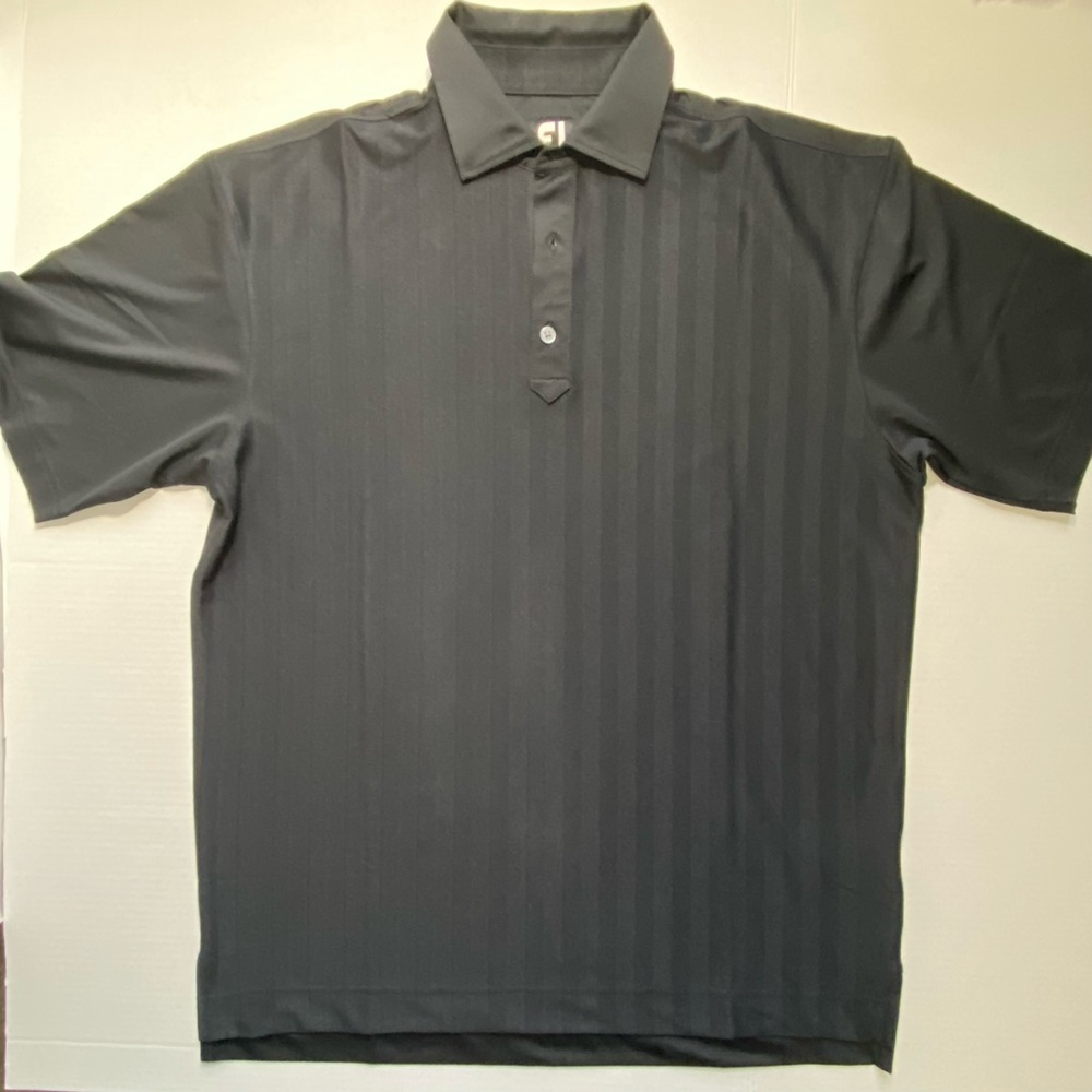 FootJoy Short Sleeve Golf Performance Polo Shirt Black Out Men’s Size Large